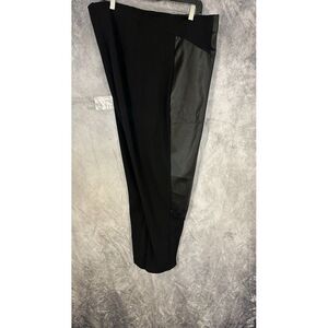 Avenue Women's Faux Leather From Dress Leggings‎ Plus Size Women's 30 Black